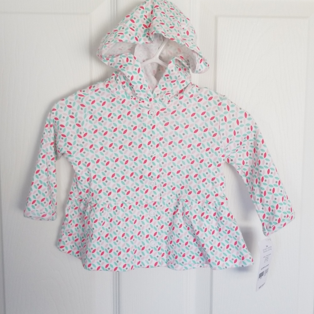 Carter's Snap Front Hooded Cotton Sweater